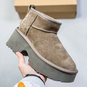 UGG Brown Suede Classic Ultra Mini New Heights